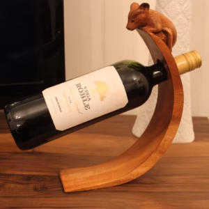 Porte Bouteilles en Bois de Suar Souris