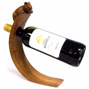 Porte Bouteilles en Bois de Suar Souris