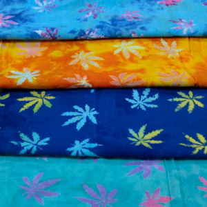 Bali Block Print Sarong - Tropical Leaves (4 Assorted Colours)