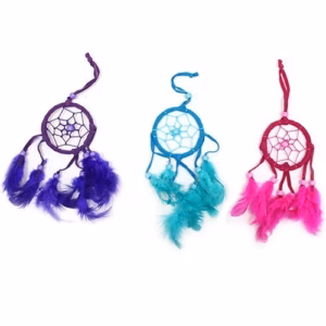 Bali Dreamcatcher - Small Round - Turq/Pink/Purp