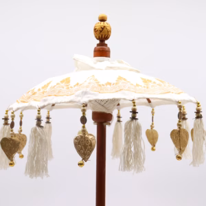 Bali Home Decor Parasol - Doek - Gouden Decor - 40cm