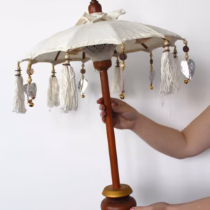 Bali Home Decor Parasol - Canvas - Natural - 40cm