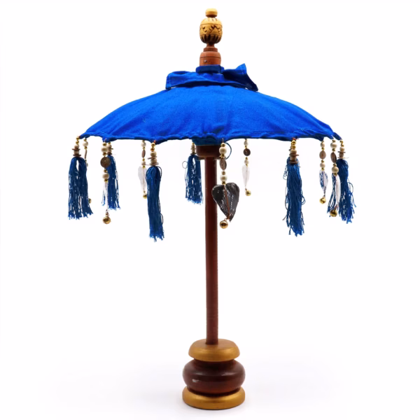 Bali Home Decor Parasol - Cotton - Blue - 40cm