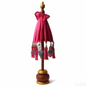 Bali Home Decor Parasoll - Bomull - Rosa - 40cm