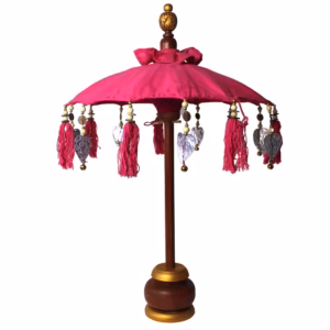 Bali Home Decor Parasoll - Bomull - Rosa - 40cm