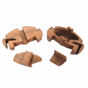 Houten Puzzel Doos uit Bali - Strandkrab