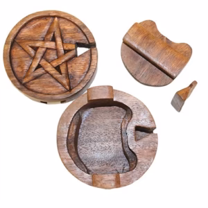 Houten Puzzel Doos uit Bali - Pentagon