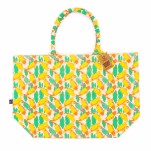 Helle Tasche - Kojote - Karpfen - Groß