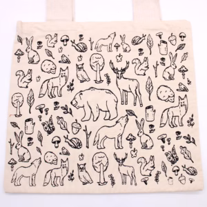 Bolsa de Algodón - 38x42cm - Vida en el Bosque