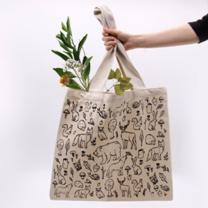 Bolsa de Algodón - 38x42cm - Vida en el Bosque