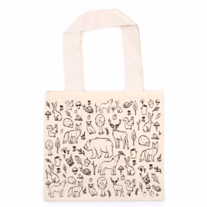 Bolsa de Algodón - 38x42cm - Vida en el Bosque