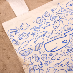 Bolsa de Algodón - 38x42cm - Vida Marina