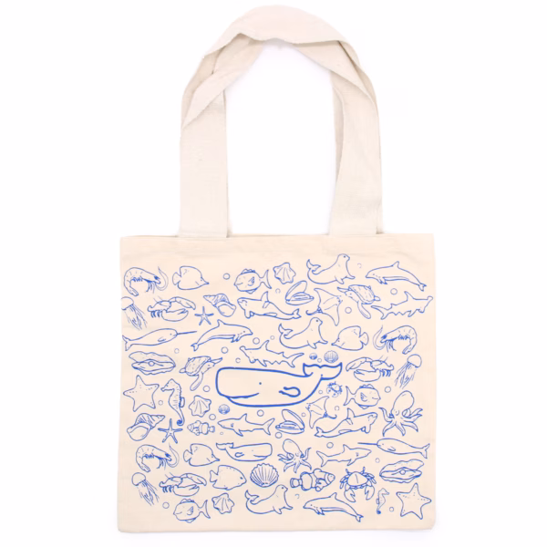 Bolsa de Algodón - 38x42cm - Vida Marina