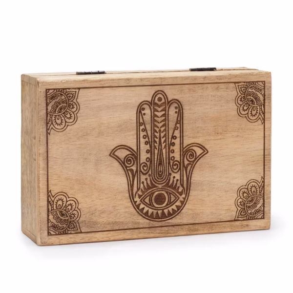 Caja Rectangular Grande - Hamsa Negro