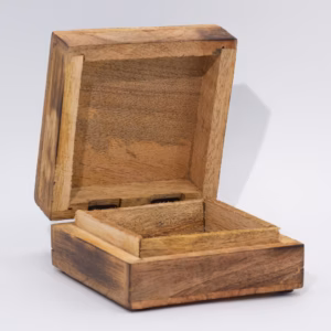 Caja Cuadrada Grande - Hongo Granate