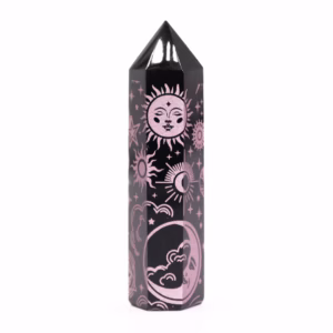 Svart Obsidian Spiss (ca. 60 - 70g 9cm) - Mystic Story - Rose Rosa