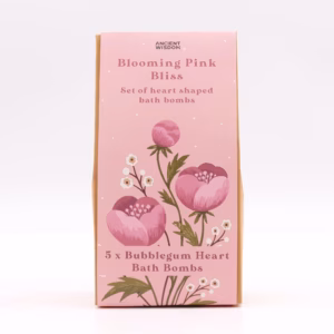 Blooming Lyserød Bliss Bath Heart Gavesæt