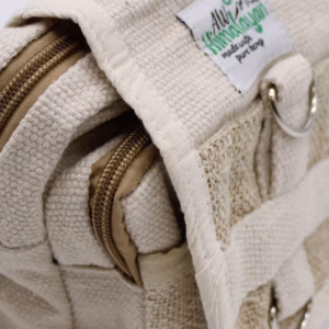 Cross-body Naturlig Väska av Hampa & Bomull
