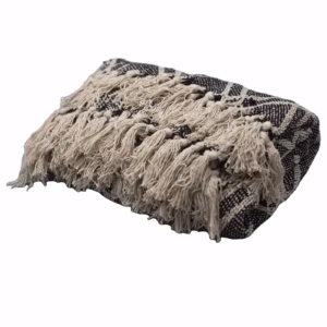 Boho BekvämtÖverkast - Svart & Beige Regentskap - 125x150cm