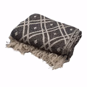 Boho BekvämtÖverkast - Svart & Beige Regentskap - 125x150cm
