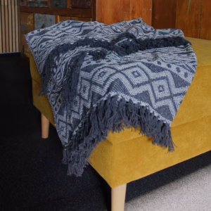 Mantas Boho Comfort - 125x150cm - Gris Geométrico
