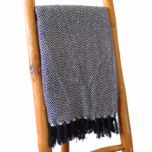 Boho Comfort Plaid - Navy Zigzag