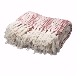 Couverture Confort Boho - 125x150cm - Rubis Bicolore