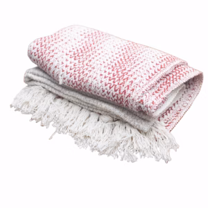 Couverture Confort Boho - 125x150cm - Rubis Bicolore