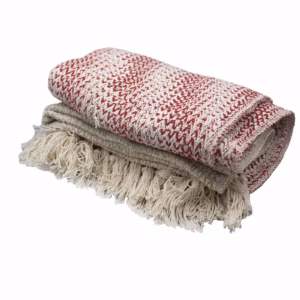 Couverture Confort Boho - 125x150cm - Rubis Bicolore