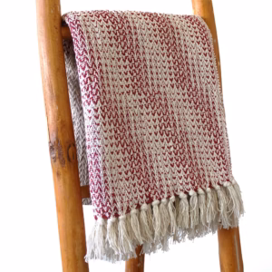 Couverture Confort Boho - 125x150cm - Rubis Bicolore