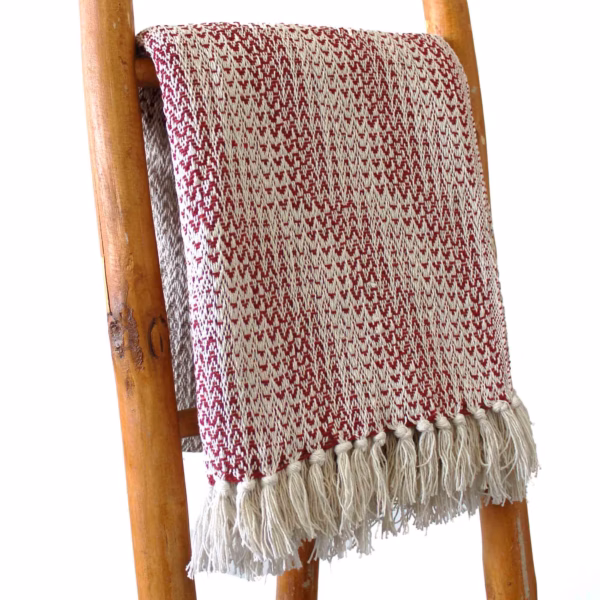 Couverture Confort Boho - 125x150cm - Rubis Bicolore
