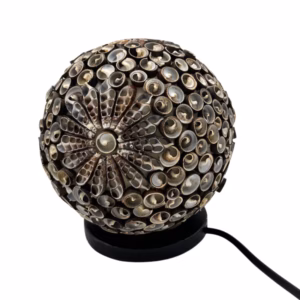 Boho Schelpenlamp - Chocolade Twist Globe - 15cm