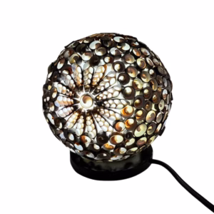 Boho Schelpenlamp - Chocolade Twist Globe - 15cm