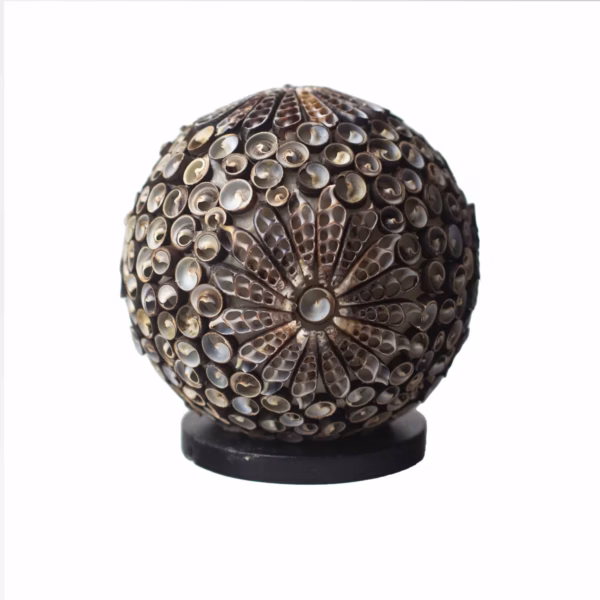 Boho Schelpenlamp - Chocolade Twist Globe - 15cm