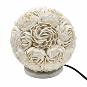 Lampe Coquillage Boho - Globe Rose - 15cm