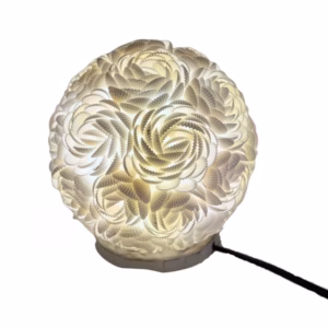 Boho Havskjell Lampe - Rose Globe - 20cm
