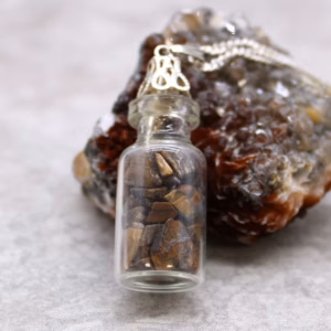 Gebottelde Edelstenen Ketting - Tigeroog
