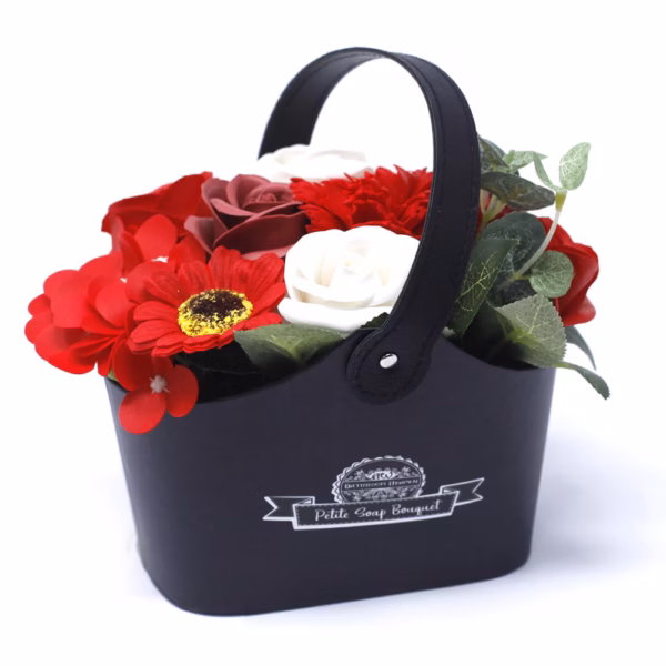 Bouquet Petite Basket - Rich Reds