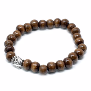Brune Perler og Buddah Armbånd