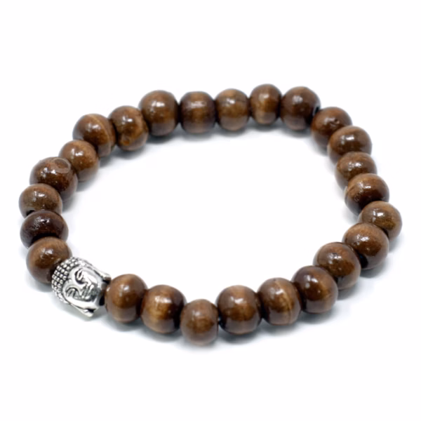 Brune Perler og Buddah Armbånd