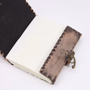Brun Bog - Det Onde Øje-Dekor - 160 Sider med Rå Kant - 20x15cm