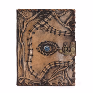 Brun Bog - Det Onde Øje-Dekor - 160 Sider med Rå Kant - 20x15cm