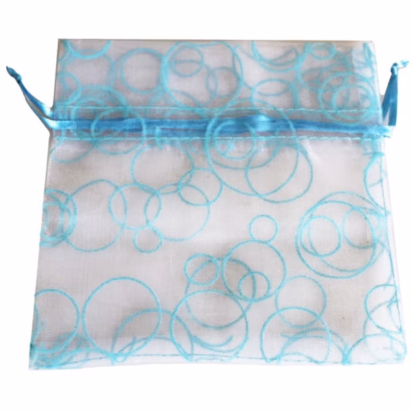 Bubble Organza Zakjes - Babyblauw