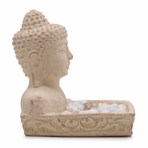 Buddha Fengshui Rökelsehållare (krämfärg)