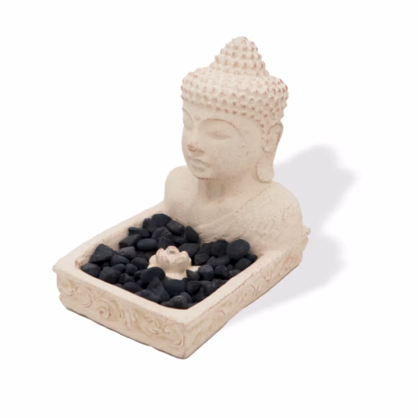 Buddha Fengshui Rökelsehållare (krämfärg)