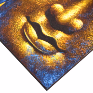 Boeddha Schilderij - Gouden Gezicht en Lotusbloem