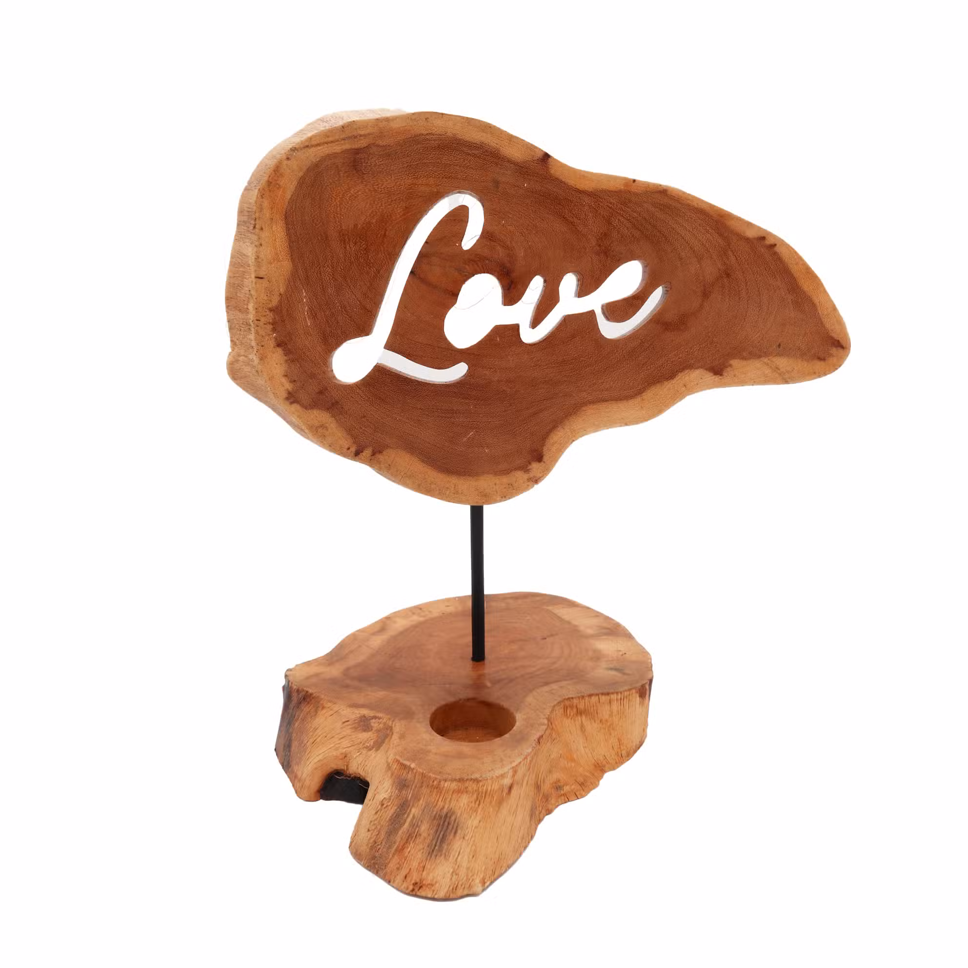 Portavelas con Letrero Pequeño - Amor