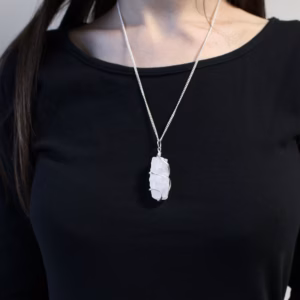 Collar de Piedras Preciosas en Forma de Cascada - Opalita en Bruto