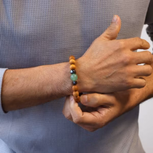 Cederhout Sacraal Chakra Armband met Carneool