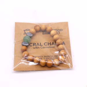 Cederhout Sacraal Chakra Armband met Carneool